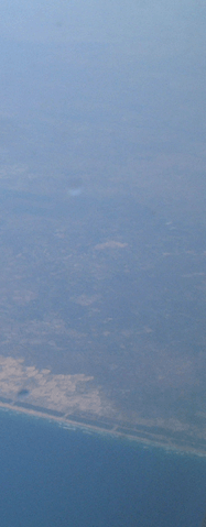 Gambia fra flyvinduet 